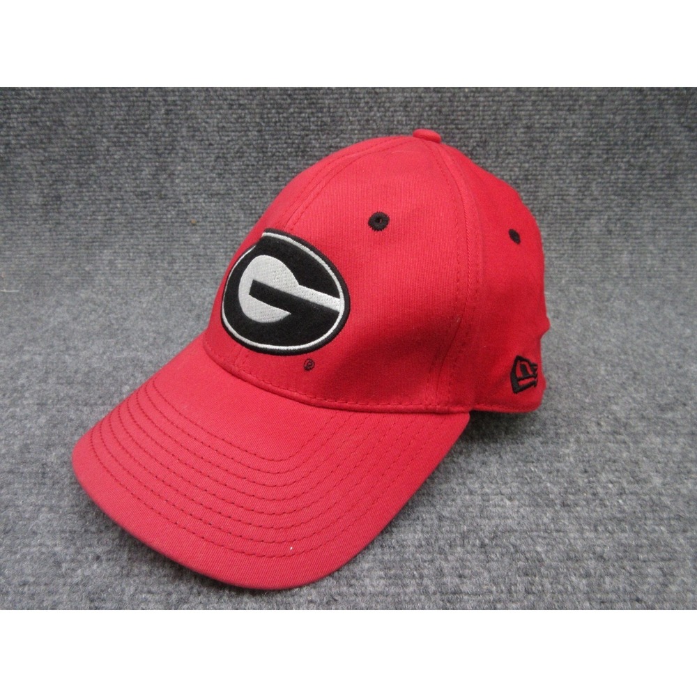 New Era Mens Hat A-Flex Red Georgia Bulldogs Logo Embroidery Med-Lrg